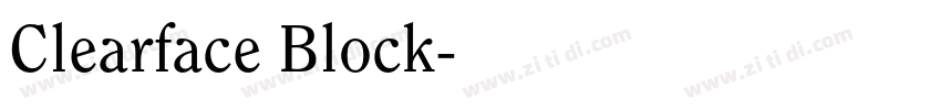Clearface Block字体转换